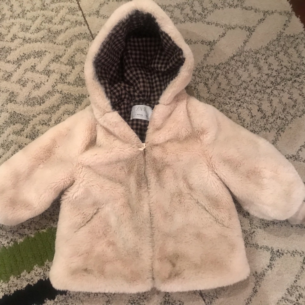 Zara Toddler Faux Fur Coat